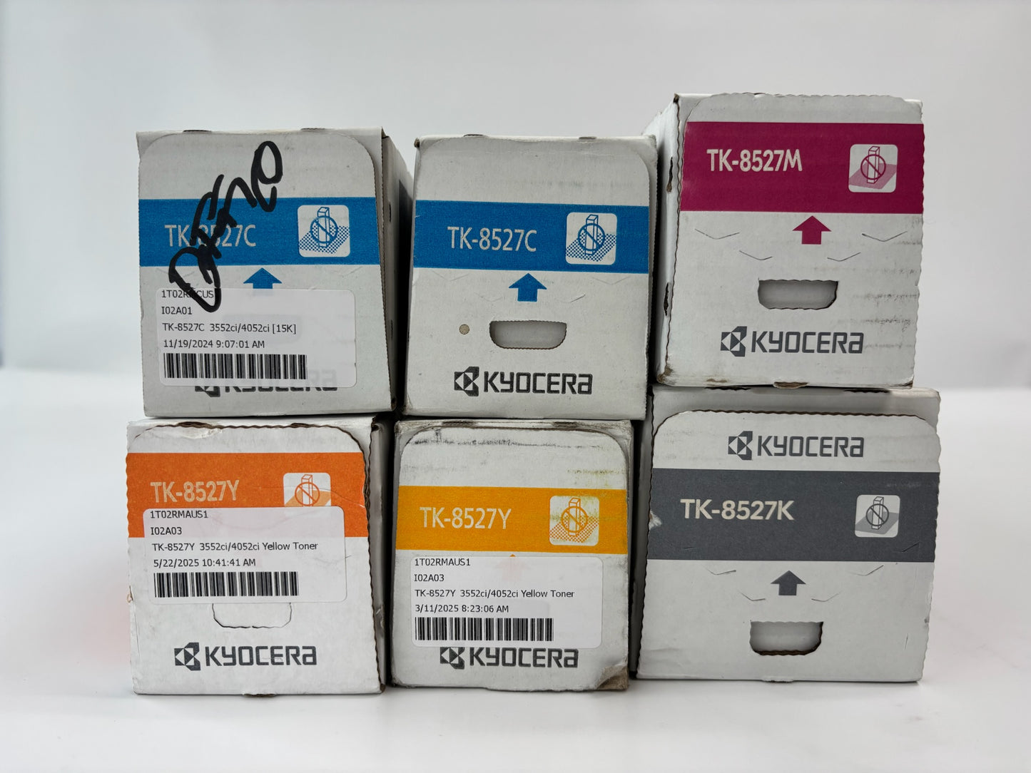 6 Genuine Kyocera TASKalfa 3552ci,3553ci,4052ci,4053ci  CCMYYK Toners TK-8527