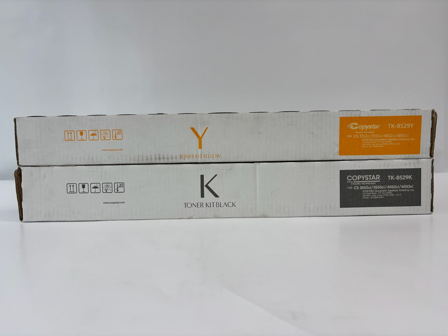 2 Genuine Copystar CS3552ci,3553ci,4052ci,4053ci Yellow & Black Toners TK-8529