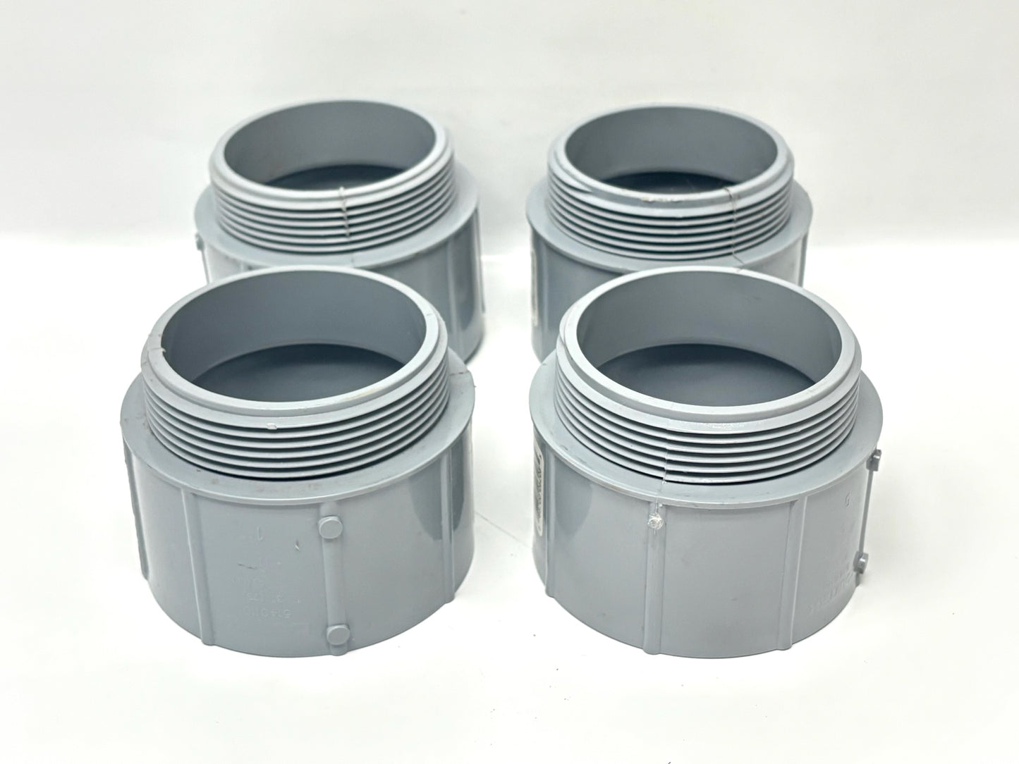4PK Cantex 5140110 3 in PVC Male Terminal Adapter