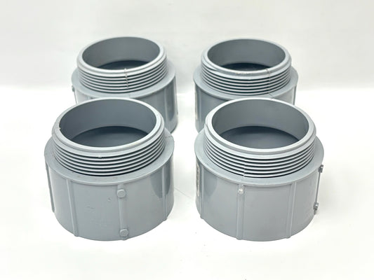 4PK Cantex 5140110 3 in PVC Male Terminal Adapter