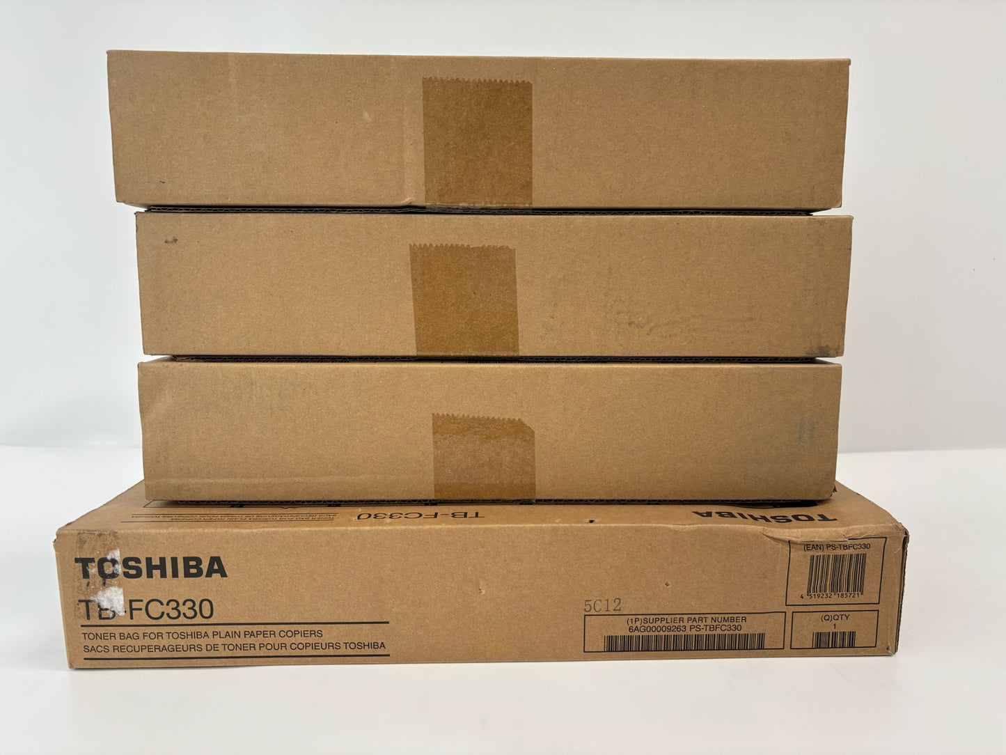 3 Genuine Toshiba eS330AC,400AC Cyan Yellow & Black Toners T-FC330U-CYK + 1 WTB