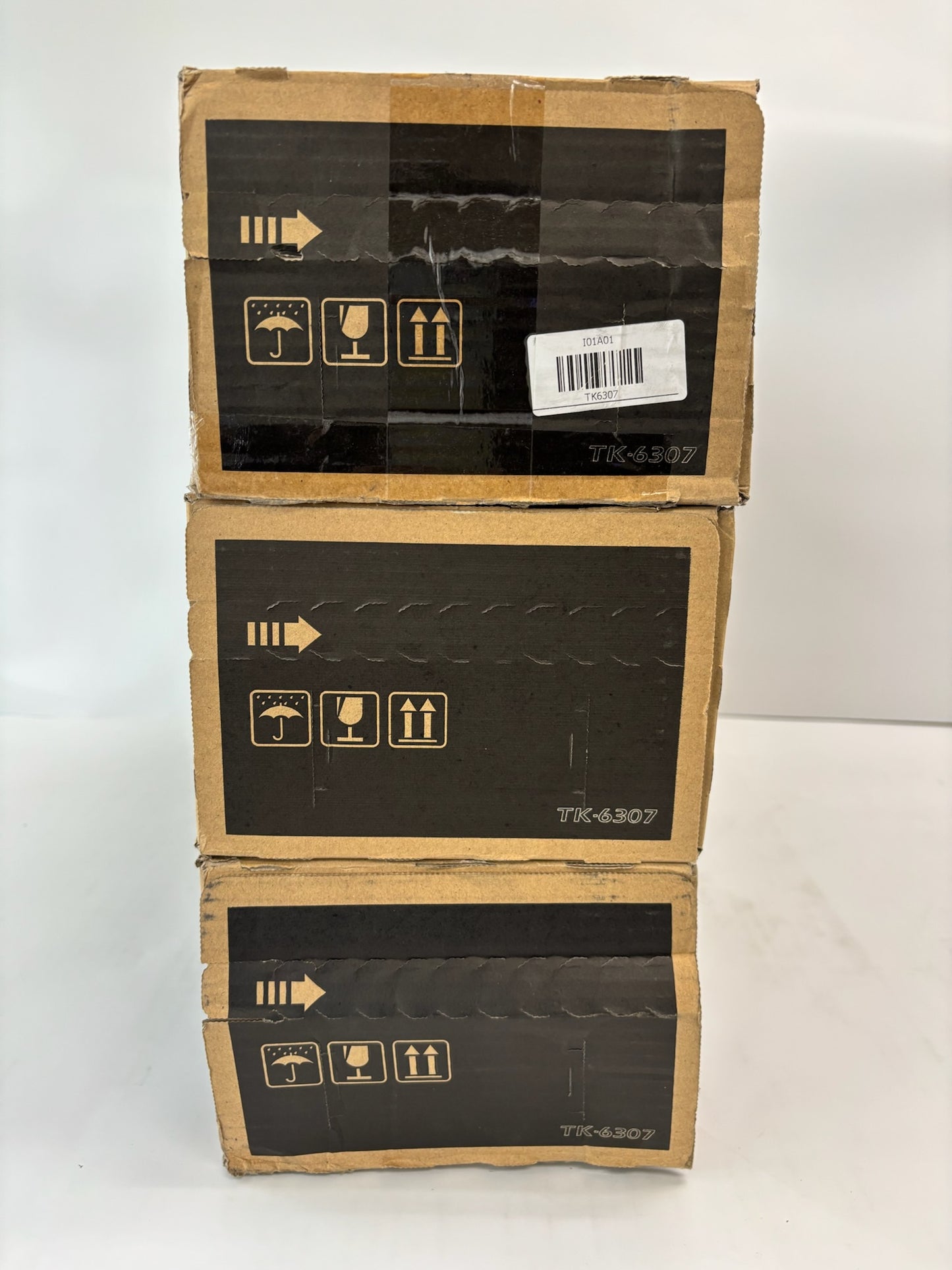 3 Genuine Kyocera Taskalfa 3500i, 4500i, 5500i Black Toners TK-6307, TK6307K