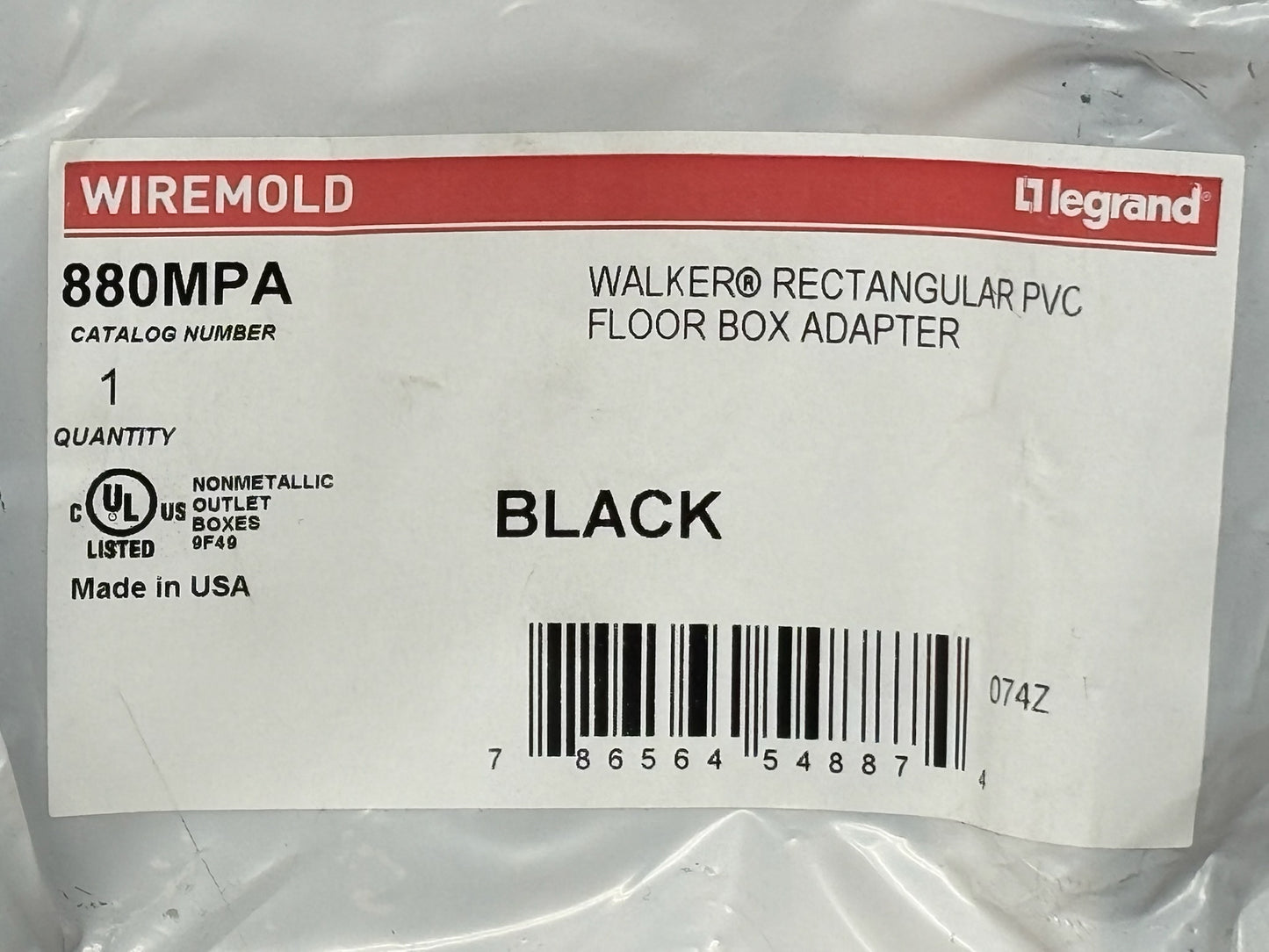 3PK Wiremold 880MPA Rectangular Plastic Floor Box Adjusting Ring