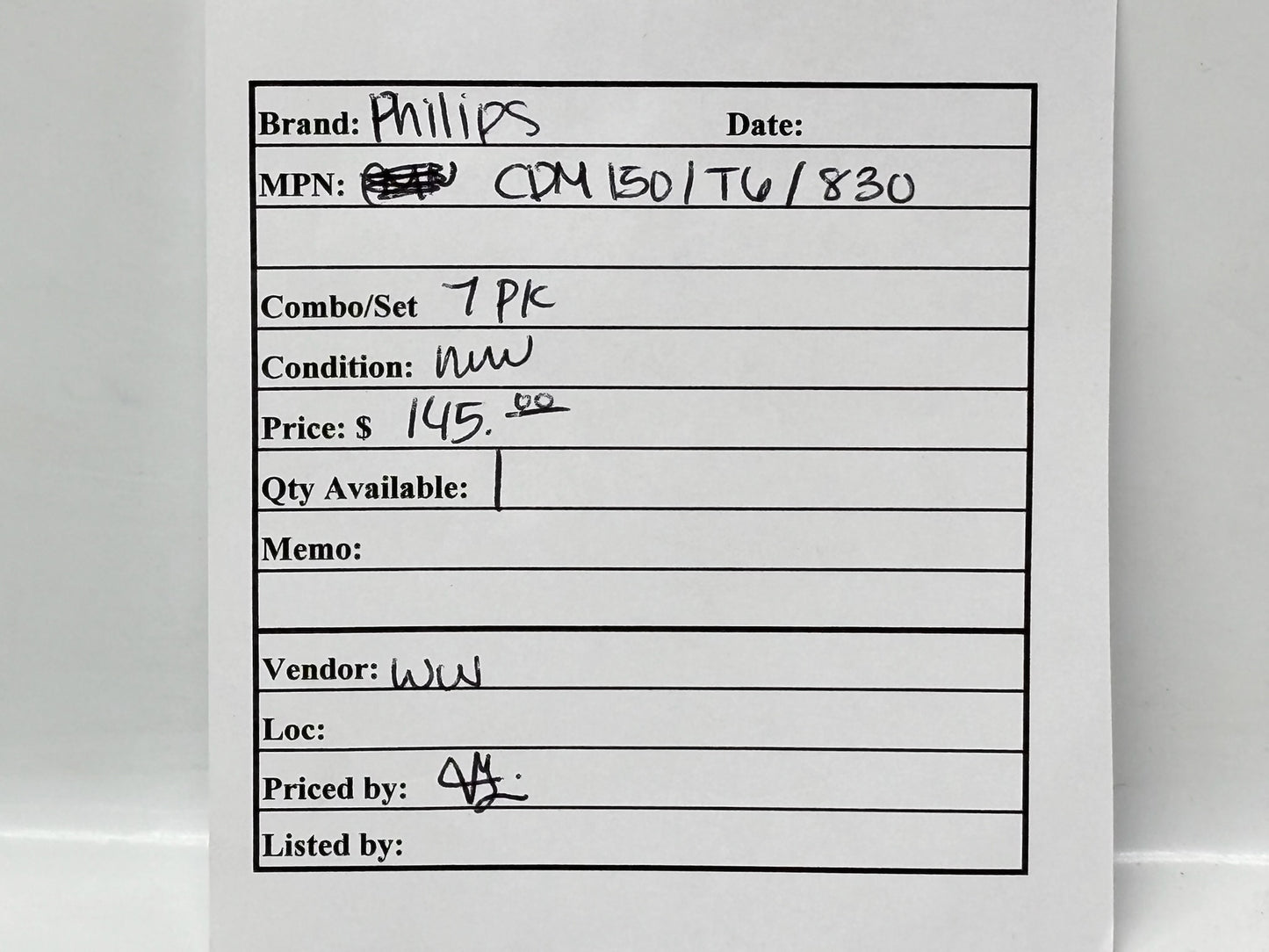 7PK Philips CDM150/T6/830 150W Ceramic Metal Halide Lamp