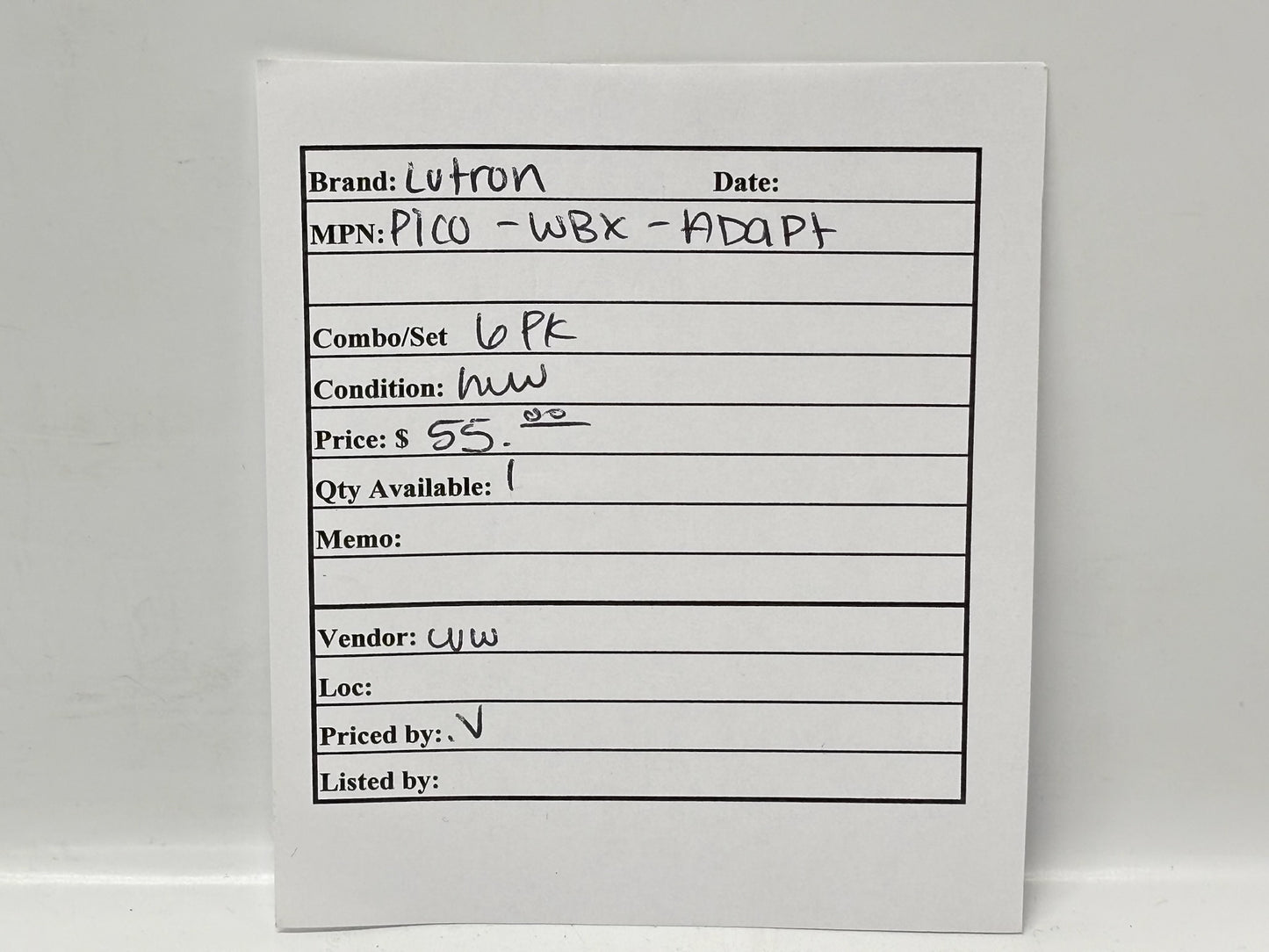 6PK Lutron PICO-WBX-ADAPT Wallbox Adapter for Pico Wireless Remote