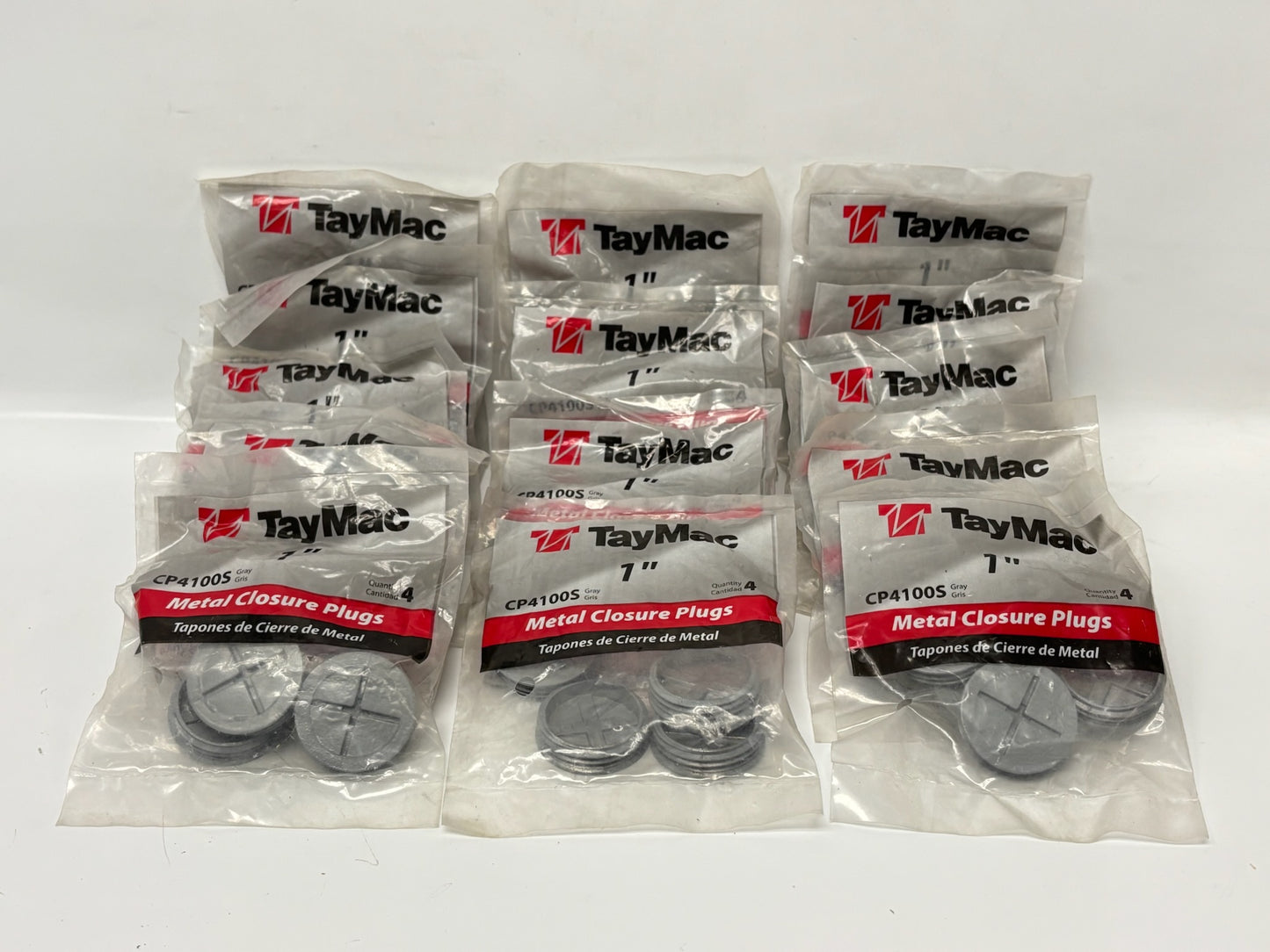 14PK TayMac CP4100S Weather-Proof Metal Closure Plug (1 in. NPT, Gray)