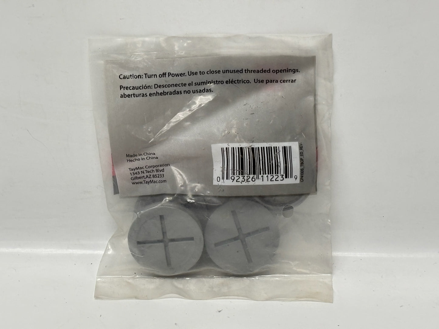 14PK TayMac CP4100S Weather-Proof Metal Closure Plug (1 in. NPT, Gray)