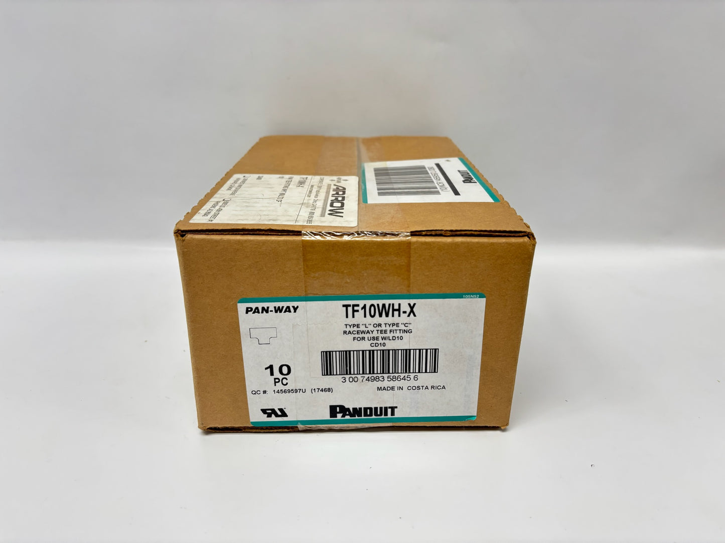 10PK Panduit TF10WH‑X Low‑Voltage Tee Fitting