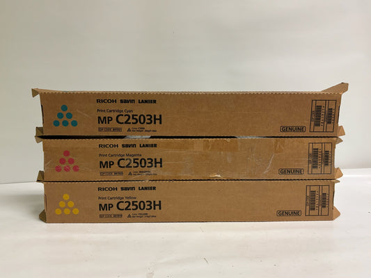 3 New OEM Ricoh MP C2003,C2004 CMY Toners 841919,84120,84121