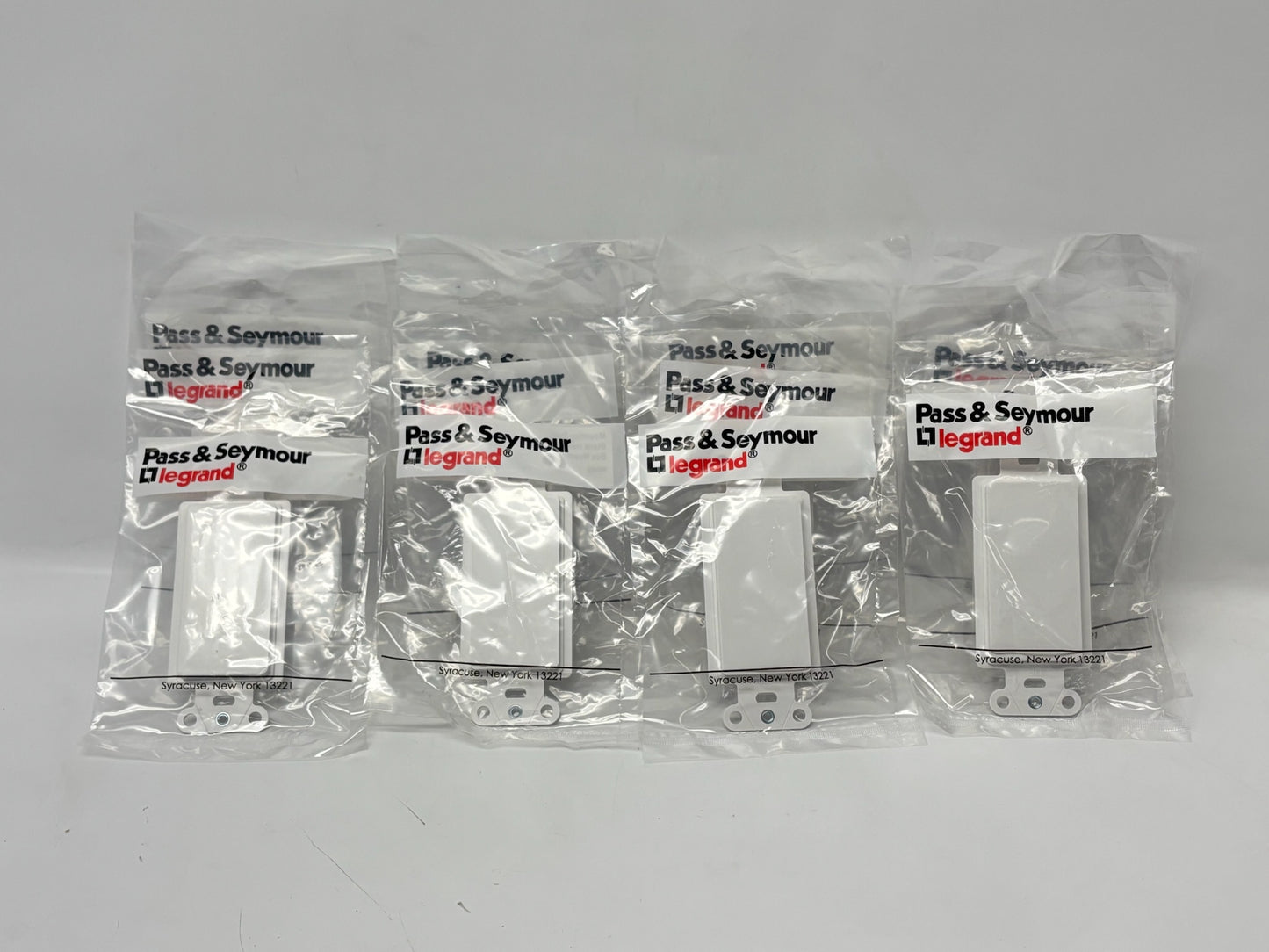 12PK Legrand 325W Blank Decorator Outlet Strap – White