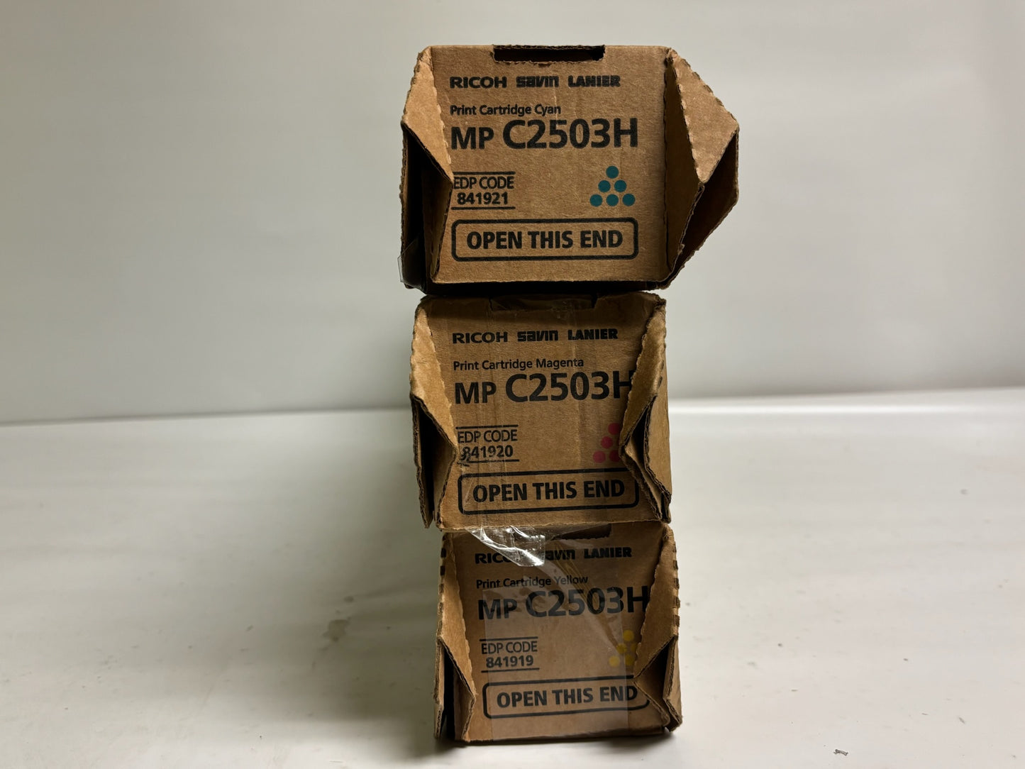3 New OEM Ricoh MP C2003,C2004 CMY Toners 841919,84120,84121