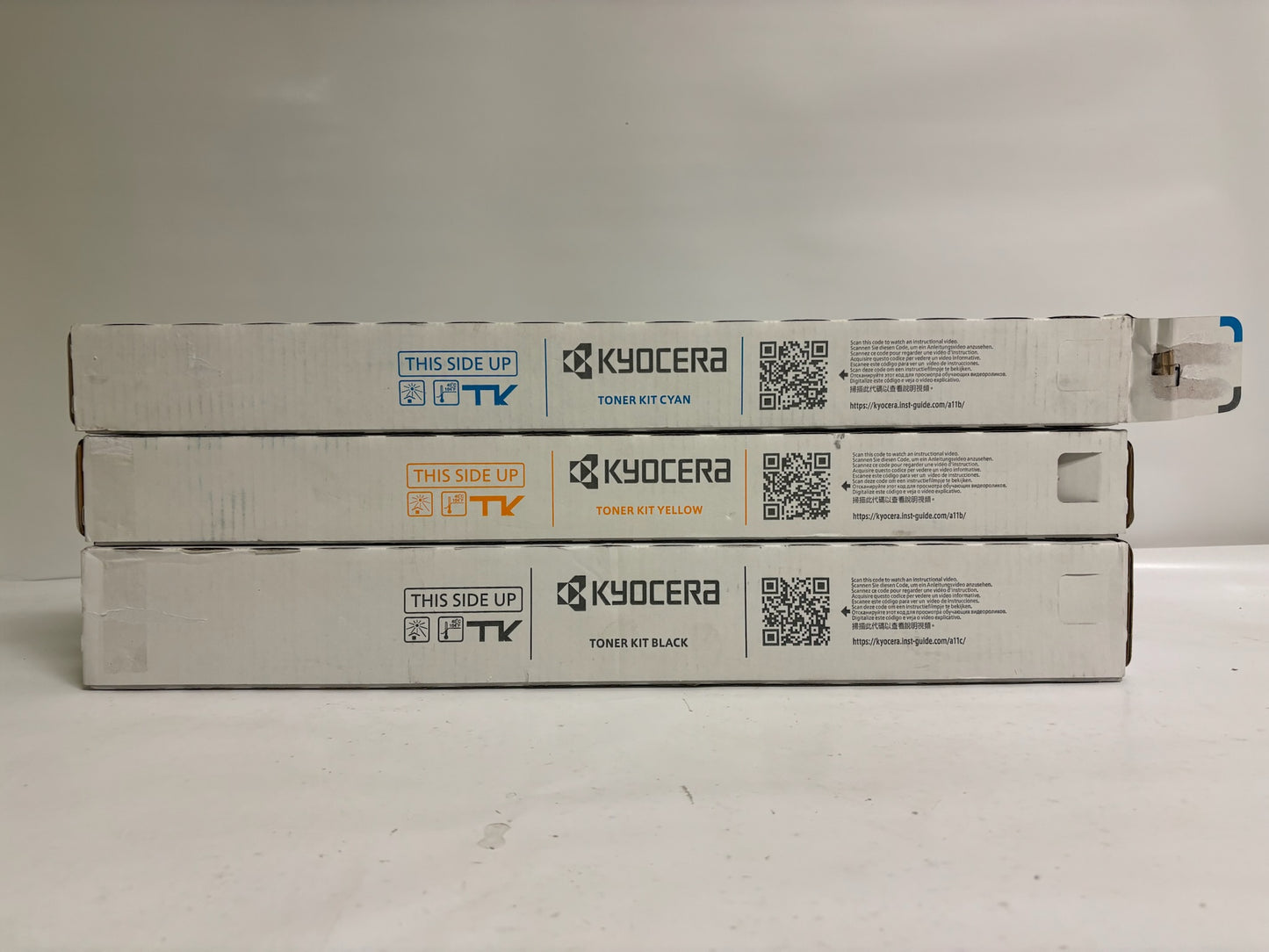 3 Genuine Kyocera TASKalfa 5052ci,5053ci CYK Toners TK-8517 (Cyan Open Box)