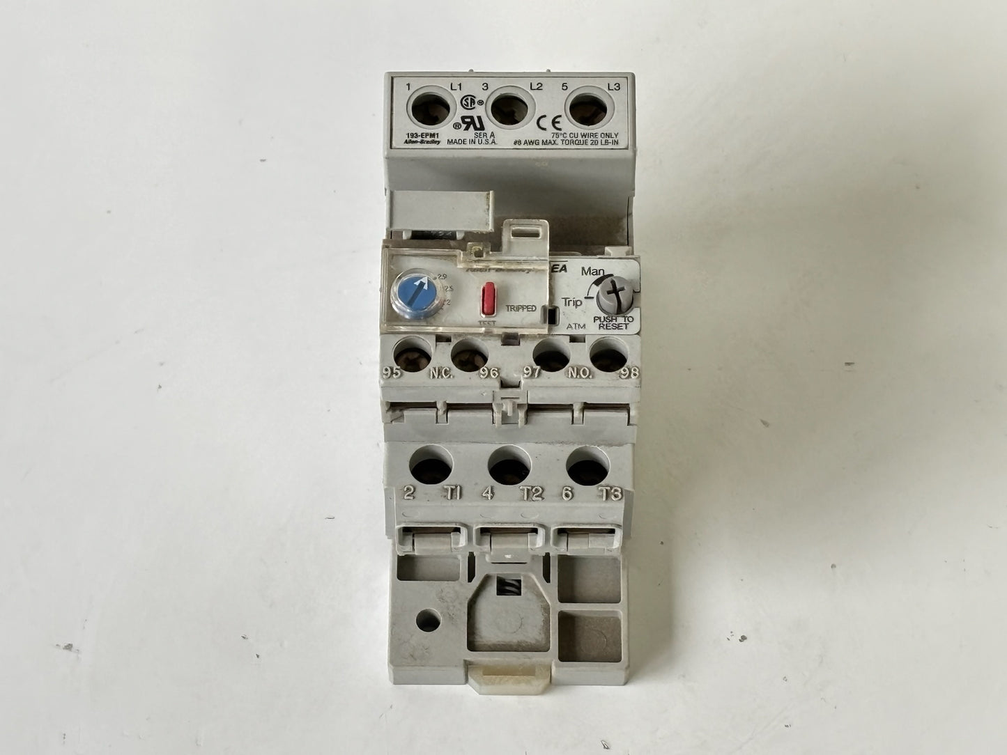 Allen-Bradley 193-EADB Electronic Overload Relay 3-Phase Motor Protection