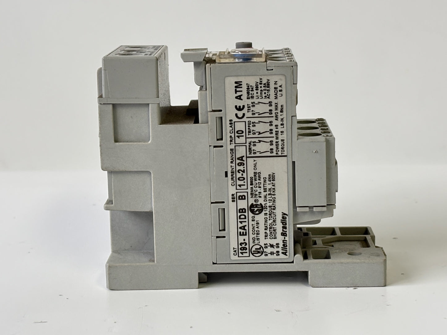 Allen-Bradley 193-EADB Electronic Overload Relay 3-Phase Motor Protection