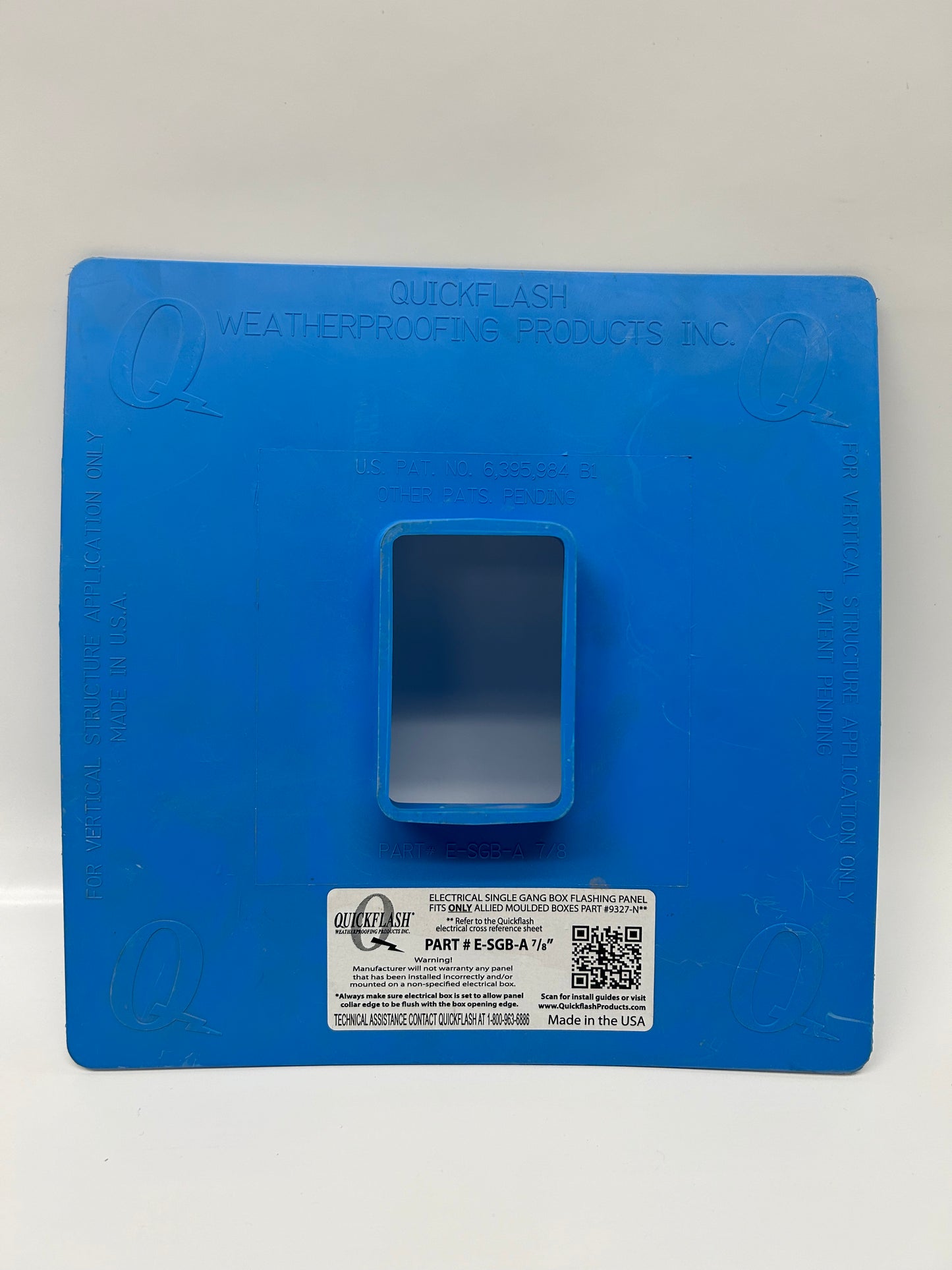 13 Pack Quickflash E- SGB-A  7/8" ELECTRICAL SINGLE GANG BOX FLASHING PANEL