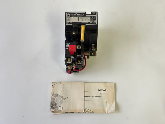 Square D 8536‑A01 Size 00 Type S Magnetic Motor Starter 115‑230 V Coil