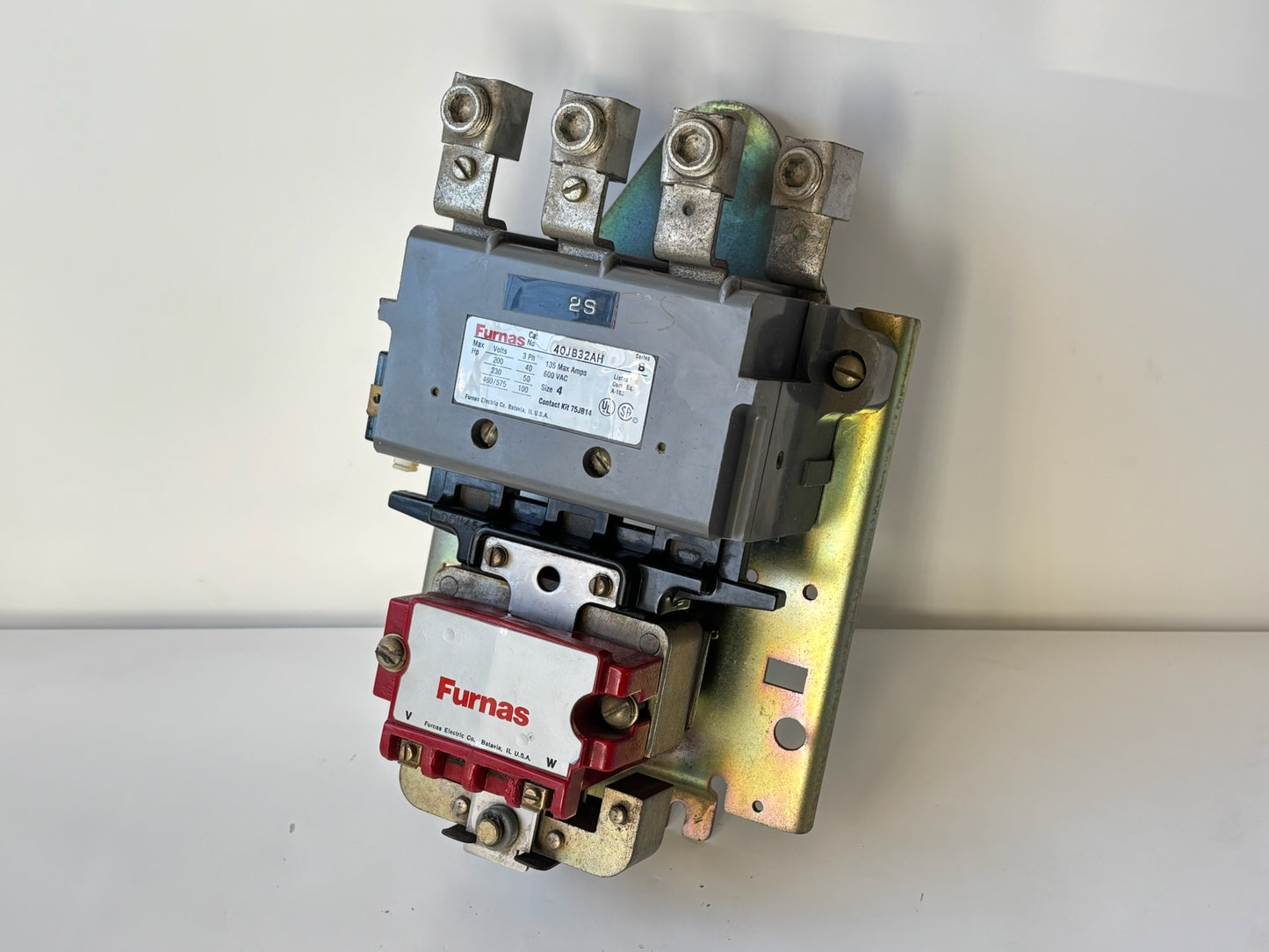 Furnas 40JB32AH Size 4 Magnetic Contactor 135A 600V Coil 440-480V 60Hz