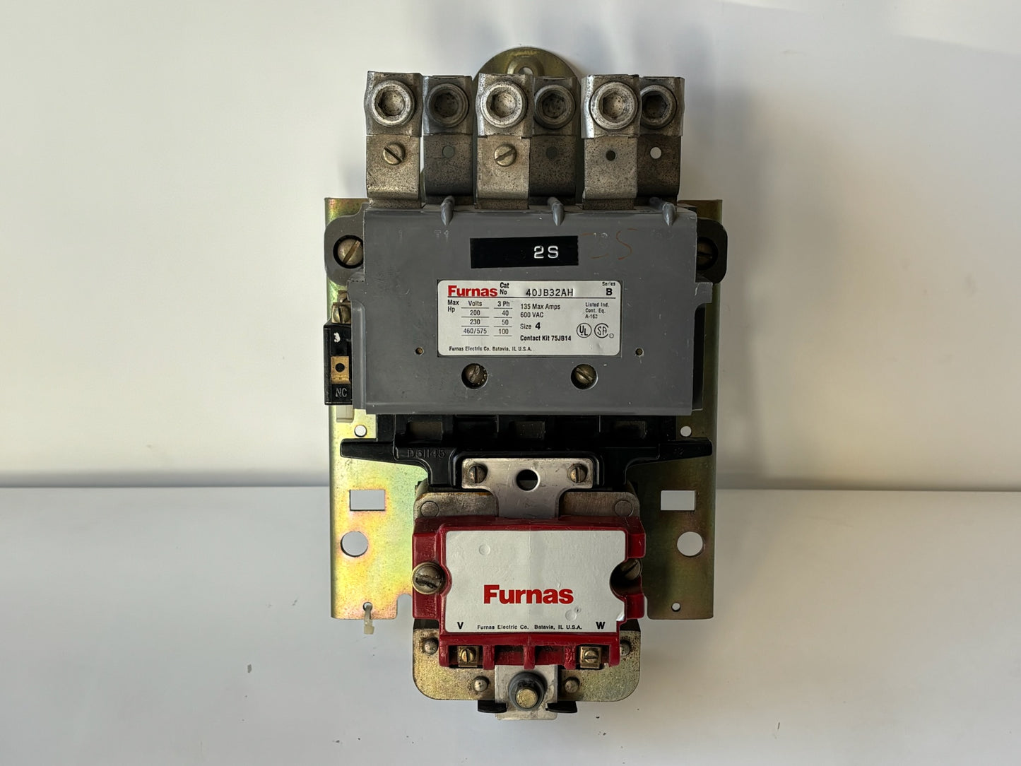 Furnas 40JB32AH Size 4 Magnetic Contactor 135A 600V Coil 440-480V 60Hz