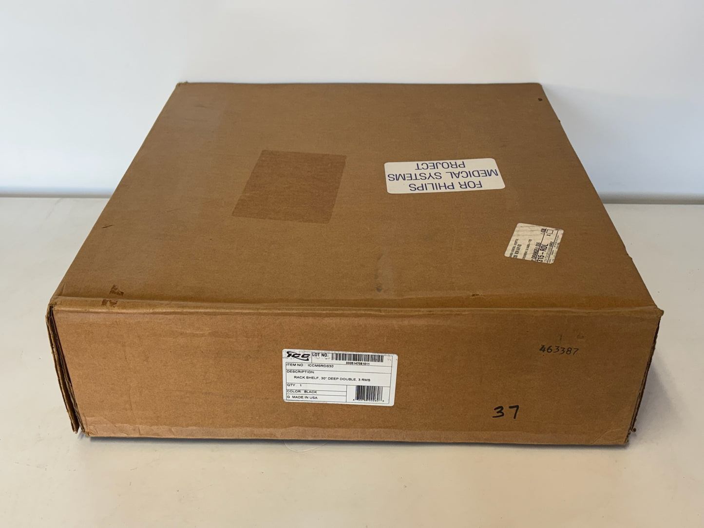 ICC ICCMSRDS30 Rack Shelf, 30" Deep Double, 3 RMS Black Storage