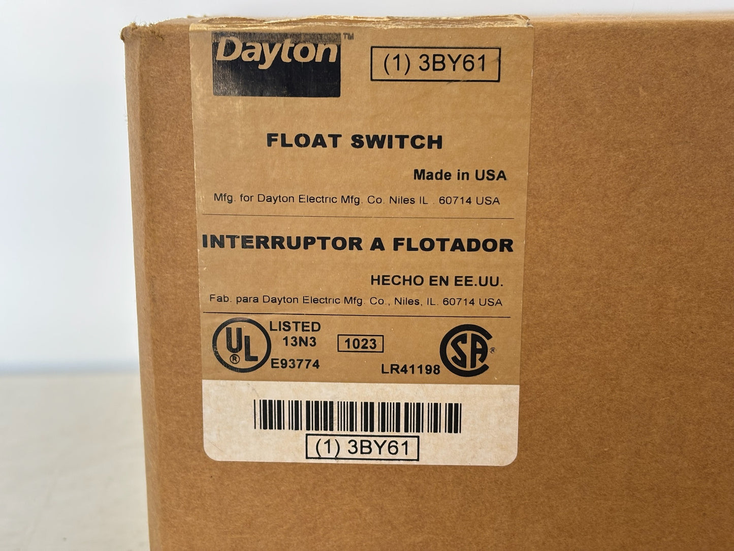 Dayton 3BY61 Float Switch Reliable Water Level Control For Pumps
