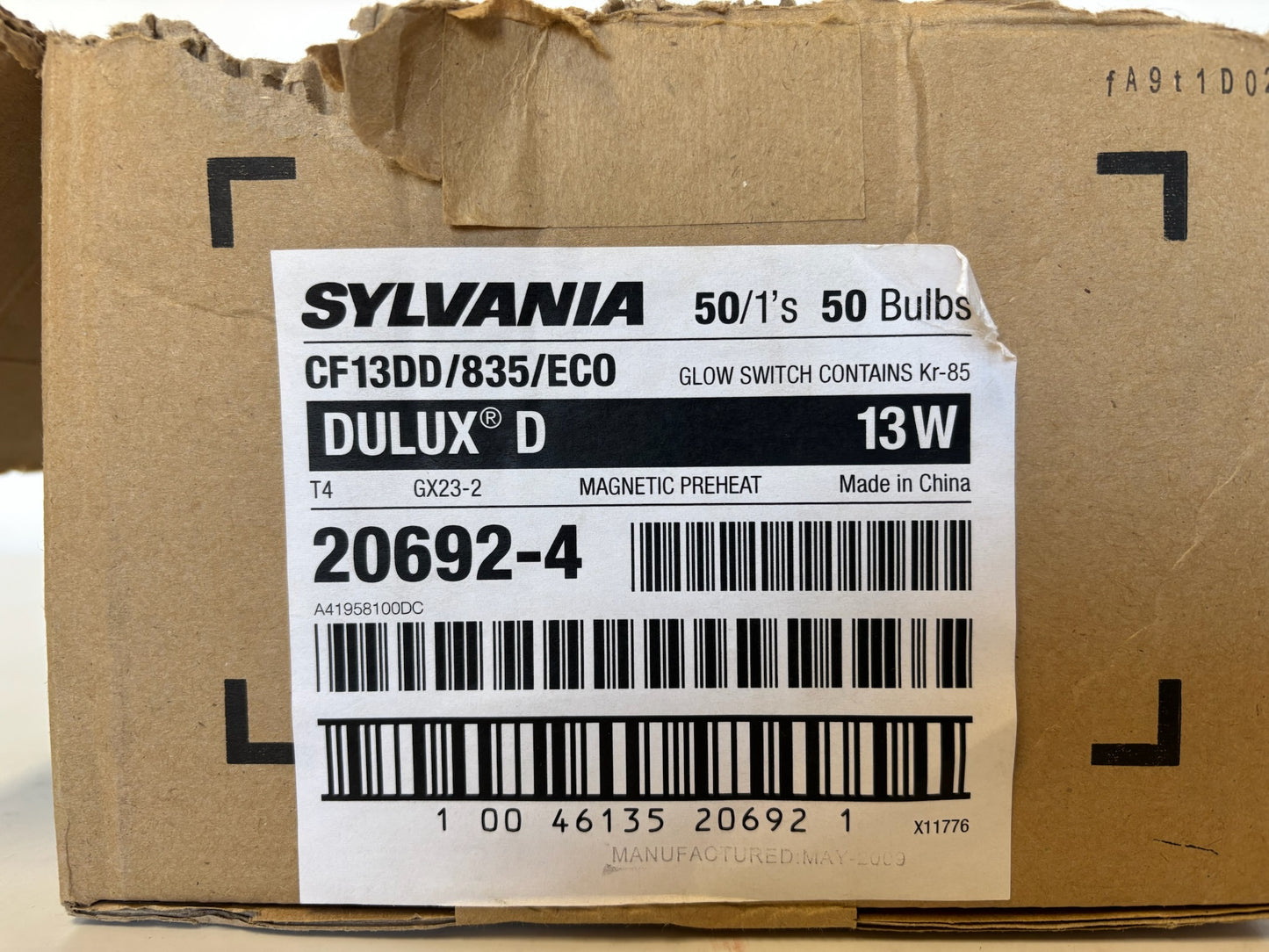 36 PK Sylvania 20692-4 Dulux D 13w Compact Fluorescent Bulb