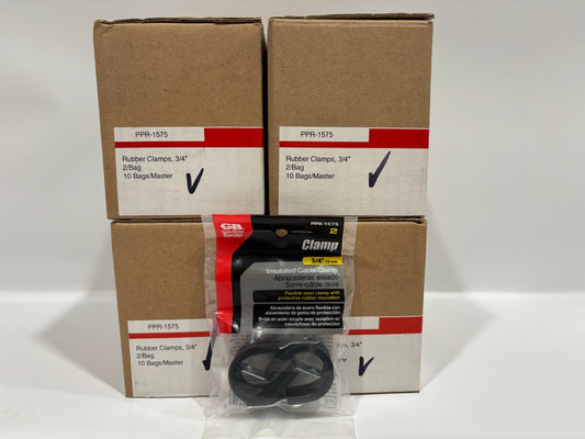 40 PC Gardner Bender PPR-1575 0.75 in. Rubber Insulated Cable Clamp