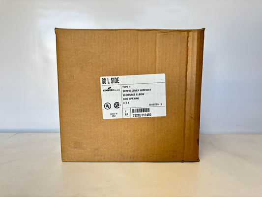 Cooper B-Line 88L Side Screw Cover Wireway 90 Degree Elbow Side Opening 8x8