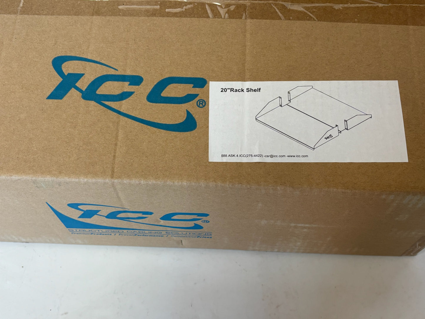 ICC ICCMSRDS20 20 Inch Deep Double-Sided Solid Rack Shelf 2 RMS