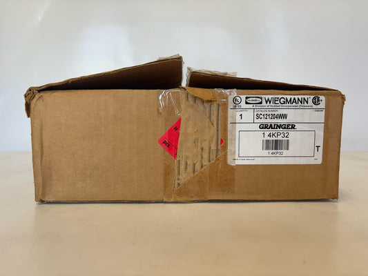 Hubbell Wiegmann SC121204WW 12x12x4 NEMA 1 Steel Screw Cover Pull Box