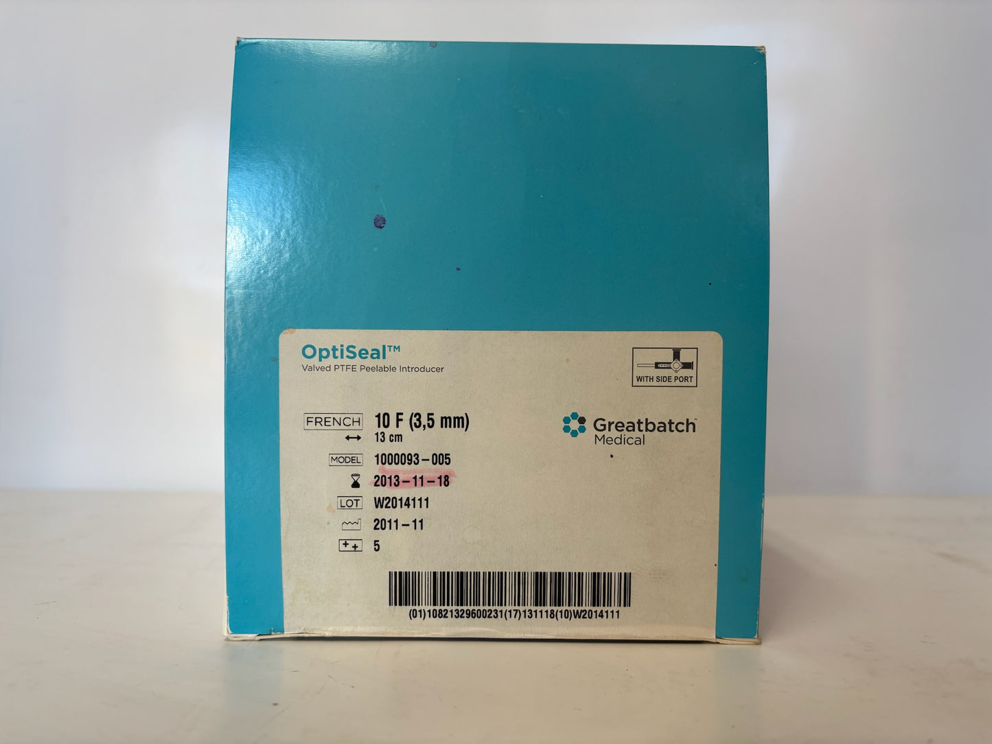 OptiSeal 1000093-005 Valved PTFE Peelable Introducer Kit