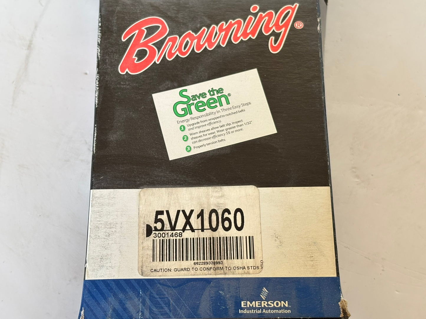 4PK Browning 5VX1060 Gripnotch V-Belt, 5/8" Width, 106" Outside Length