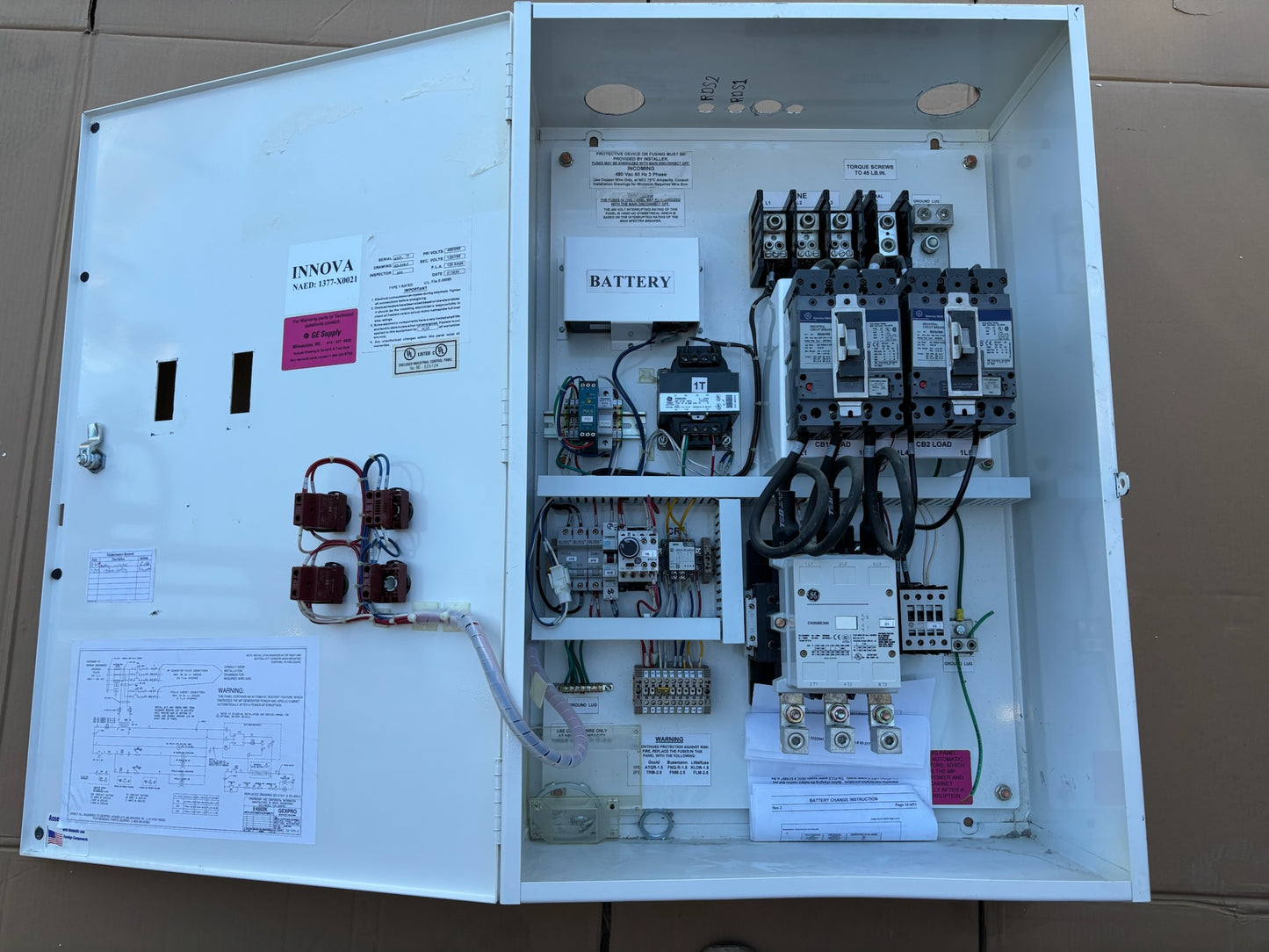 GE General Electrics E4502K Medical System Main Disconnect Panel 480V