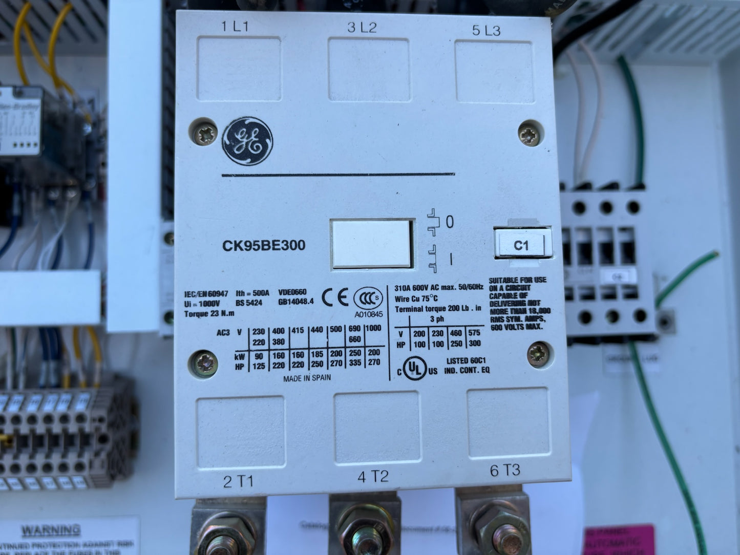 GE General Electrics E4502K Medical System Main Disconnect Panel 480V