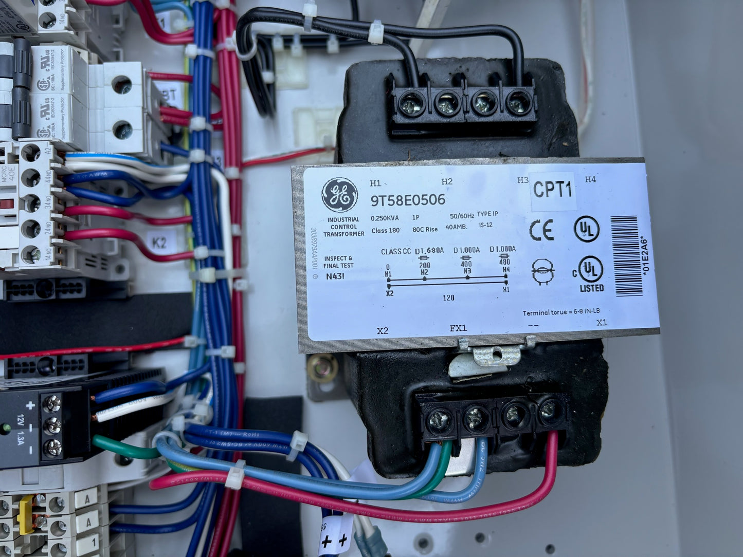 GE CR243B10457 Type 1 Systems Main Disconnect Control Panel 480V 3PH - 90A