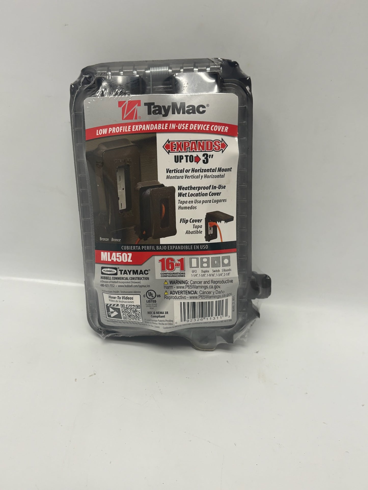 Taymac ML450Z 1-Gang Expandable Weatherproof In-Use Cover, Bronze (10-Pack)