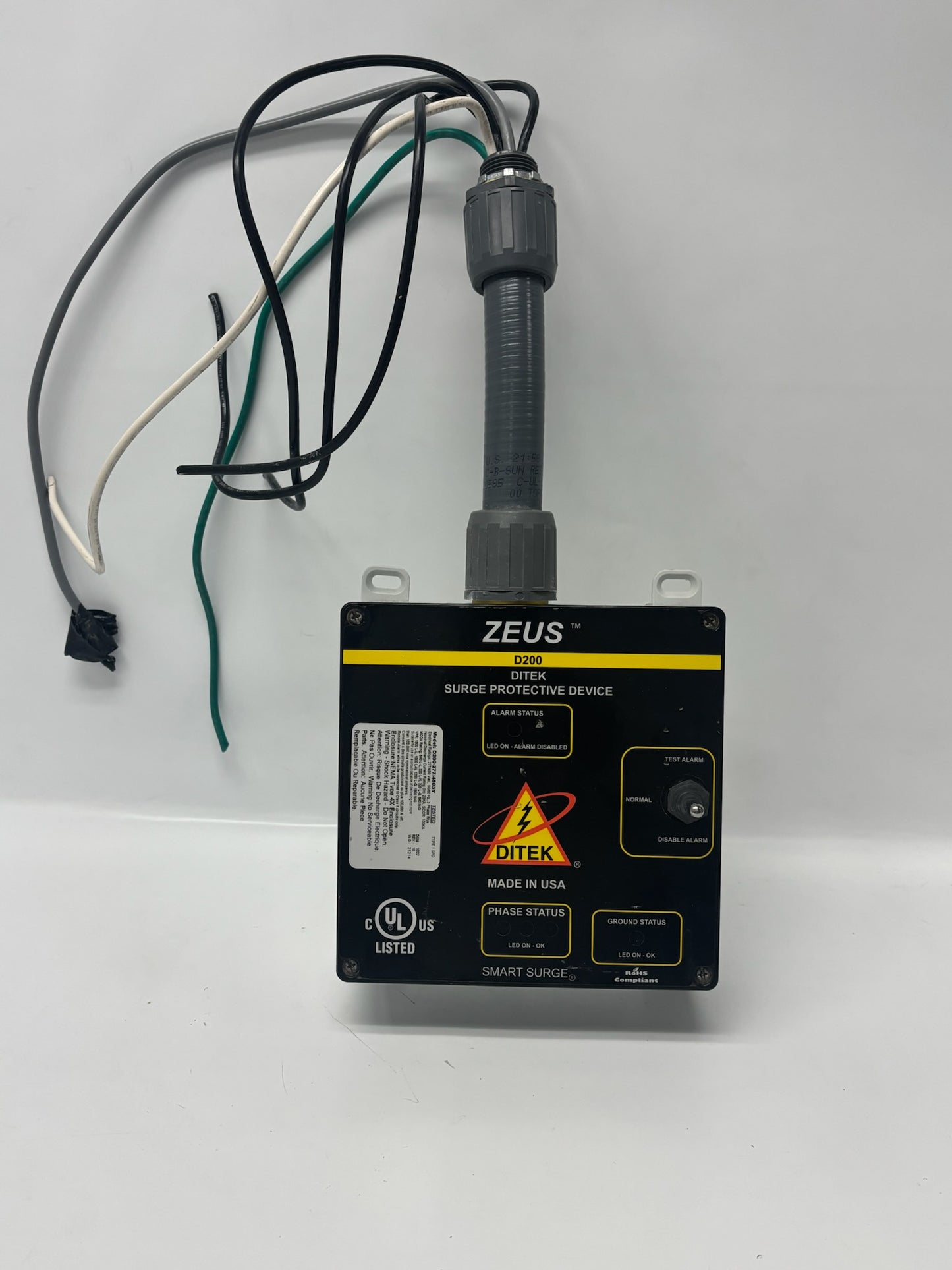 DITEK ZEUS D200 Industrial Surge Protective Device, 200kA, 120/208V 3-Phase