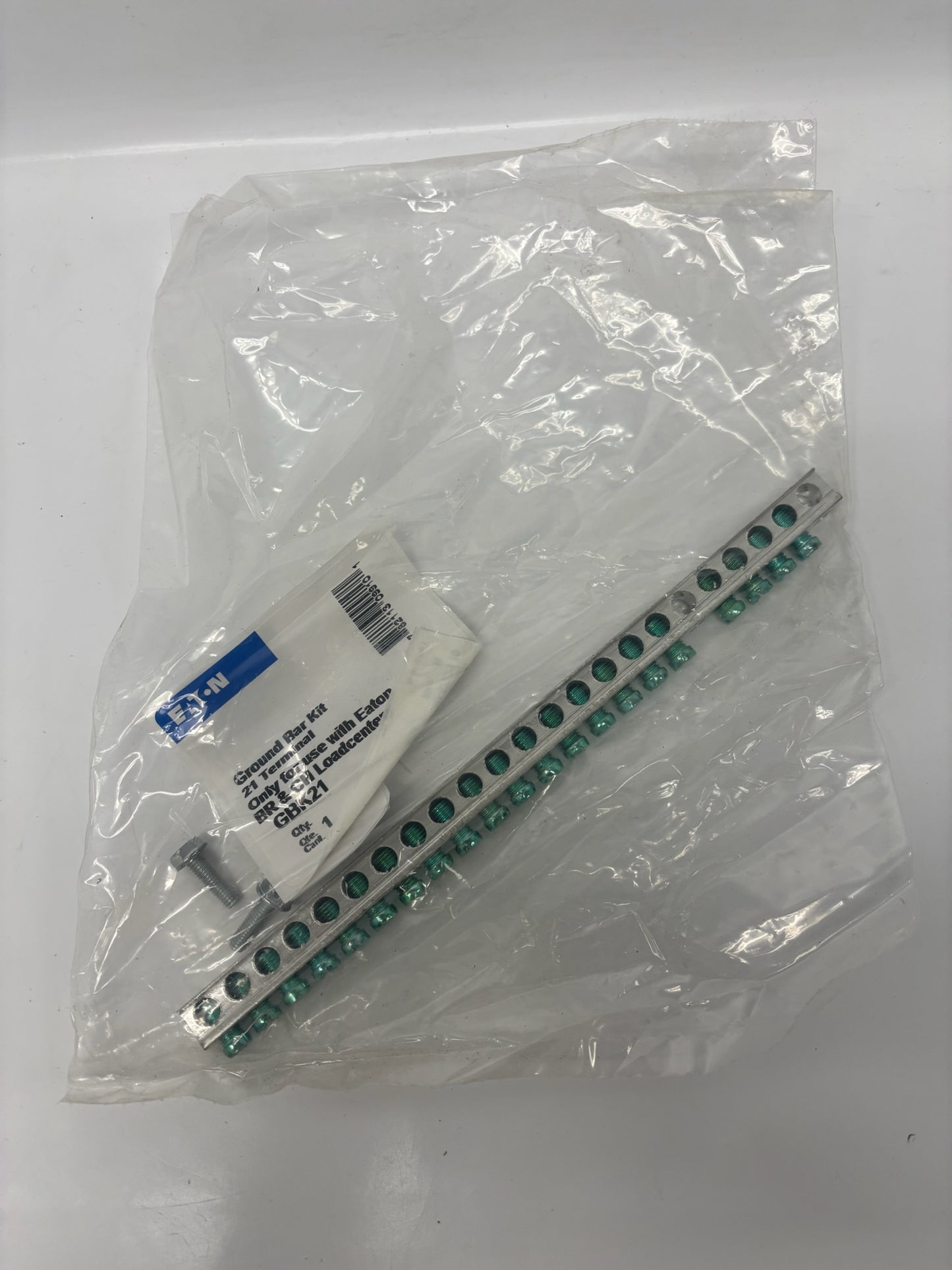 9 PK Eaton GBK21 21-Terminal Ground Bar Kit, CH/BR Loadcenter