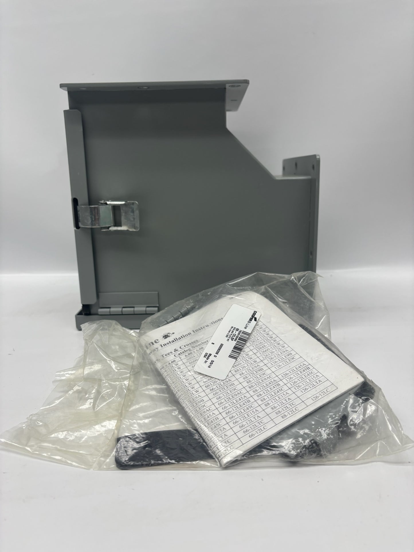 B-Line 66-12LE9C 6x6 NEMA 12 Lay-In Wireway 90° Outside-Opening Elbow