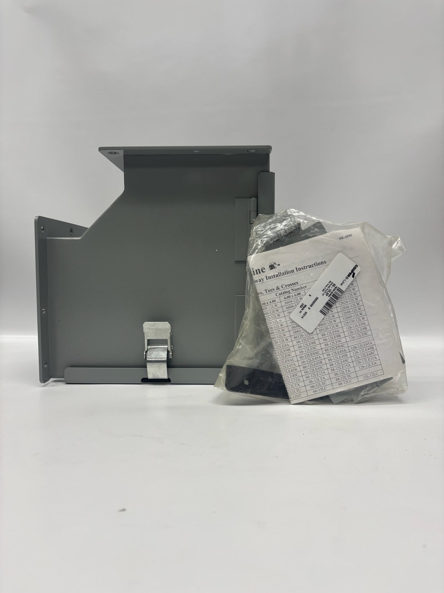 B-Line 66-12LE9C 6x6 NEMA 12 Lay-In Wireway 90° Outside-Opening Elbow