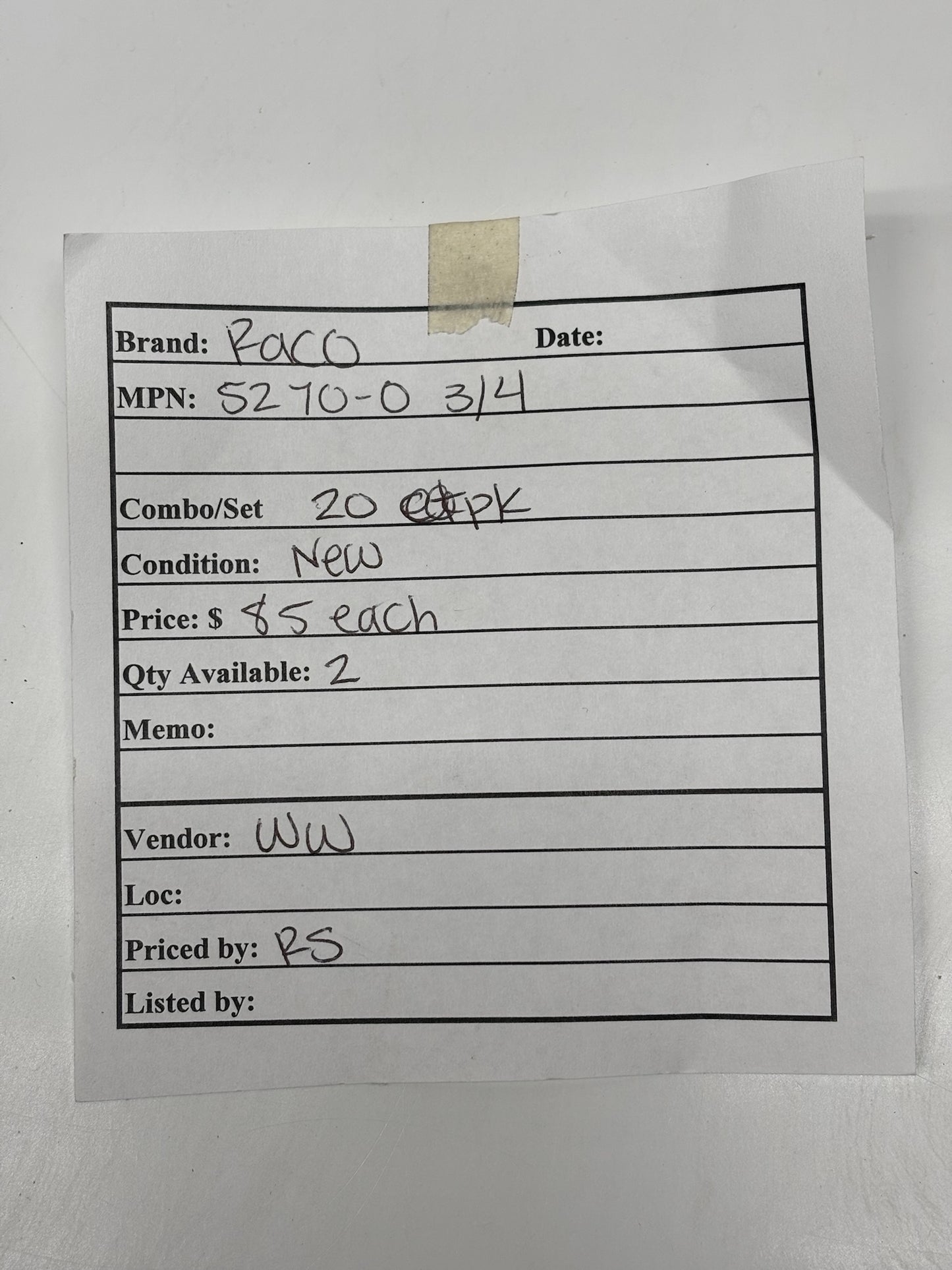 20 PK Raco 5270-0 3/4-Inch Weatherproof Die-Cast Closure Plug for Electrical Box