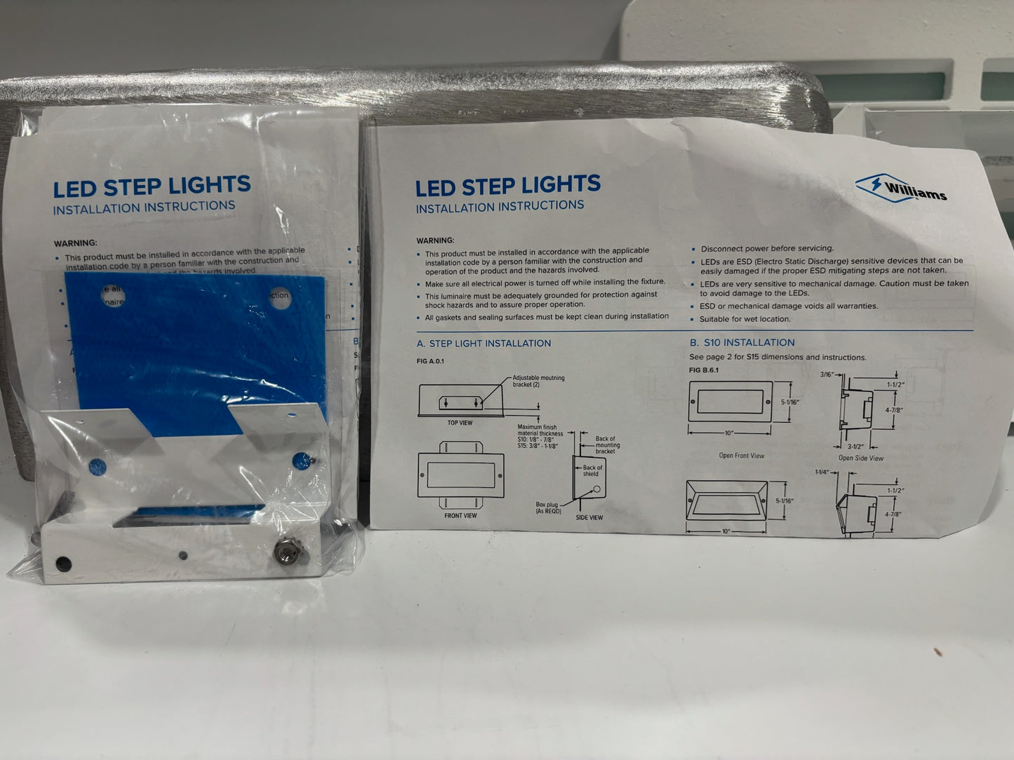 H.E. Williams LED S15-15" Rectangular Step Light, Housing Included