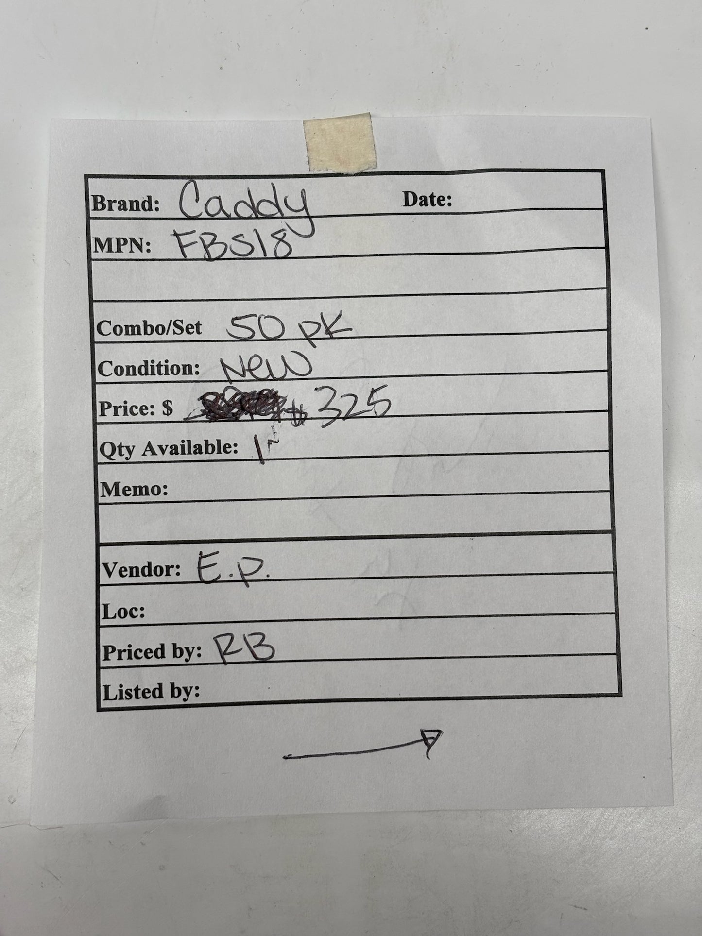 50PK nVent Caddy FBS18 Footed Box and Conduit Supports for Concrete Slabs