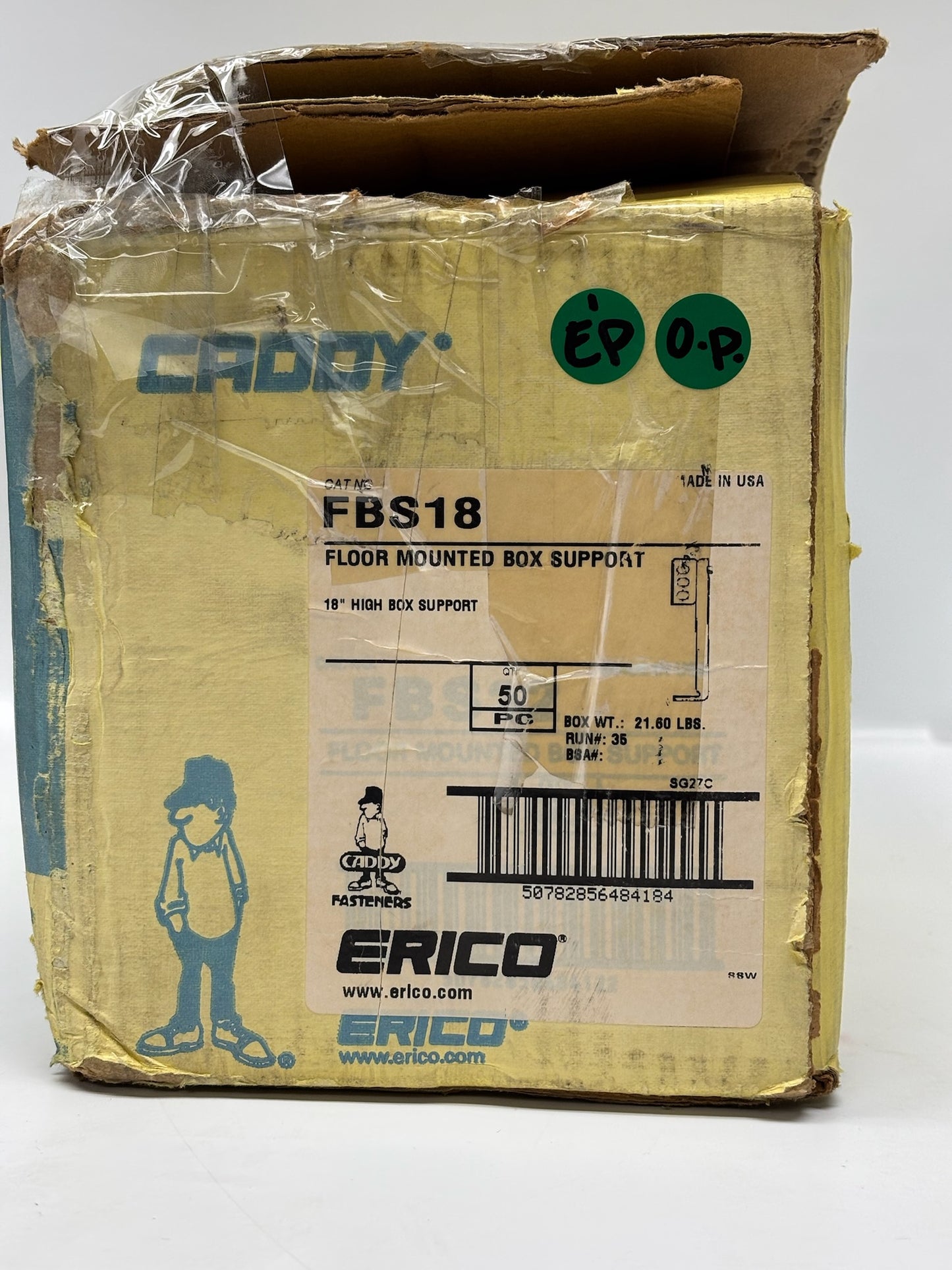 50PK nVent Caddy FBS18 Footed Box and Conduit Supports for Concrete Slabs