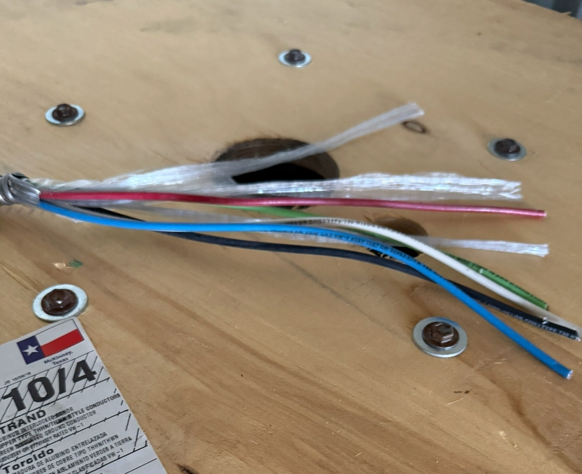 100' Aluminum 10/4 MC-Cable Stranded Copper-BL,W,R,BE Conductors (100')