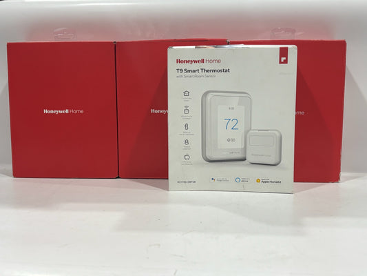 3 T9 Honeywell Smart Thermostats (1 No Sens/C-wire,2 no Sensor box,3 Used C-wire)