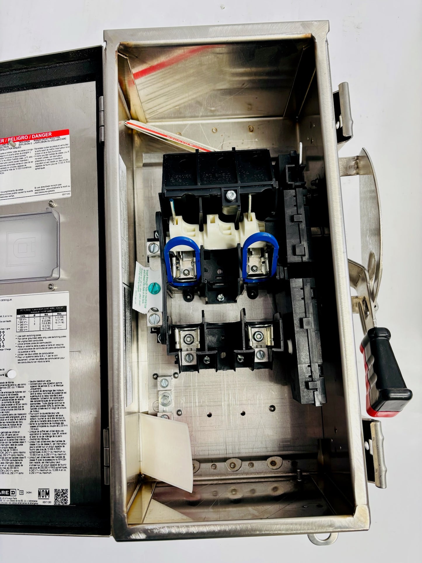 Square D VH222NDSGL 60 A Stainless Steel Heavy-Duty Fusible Safety Switch