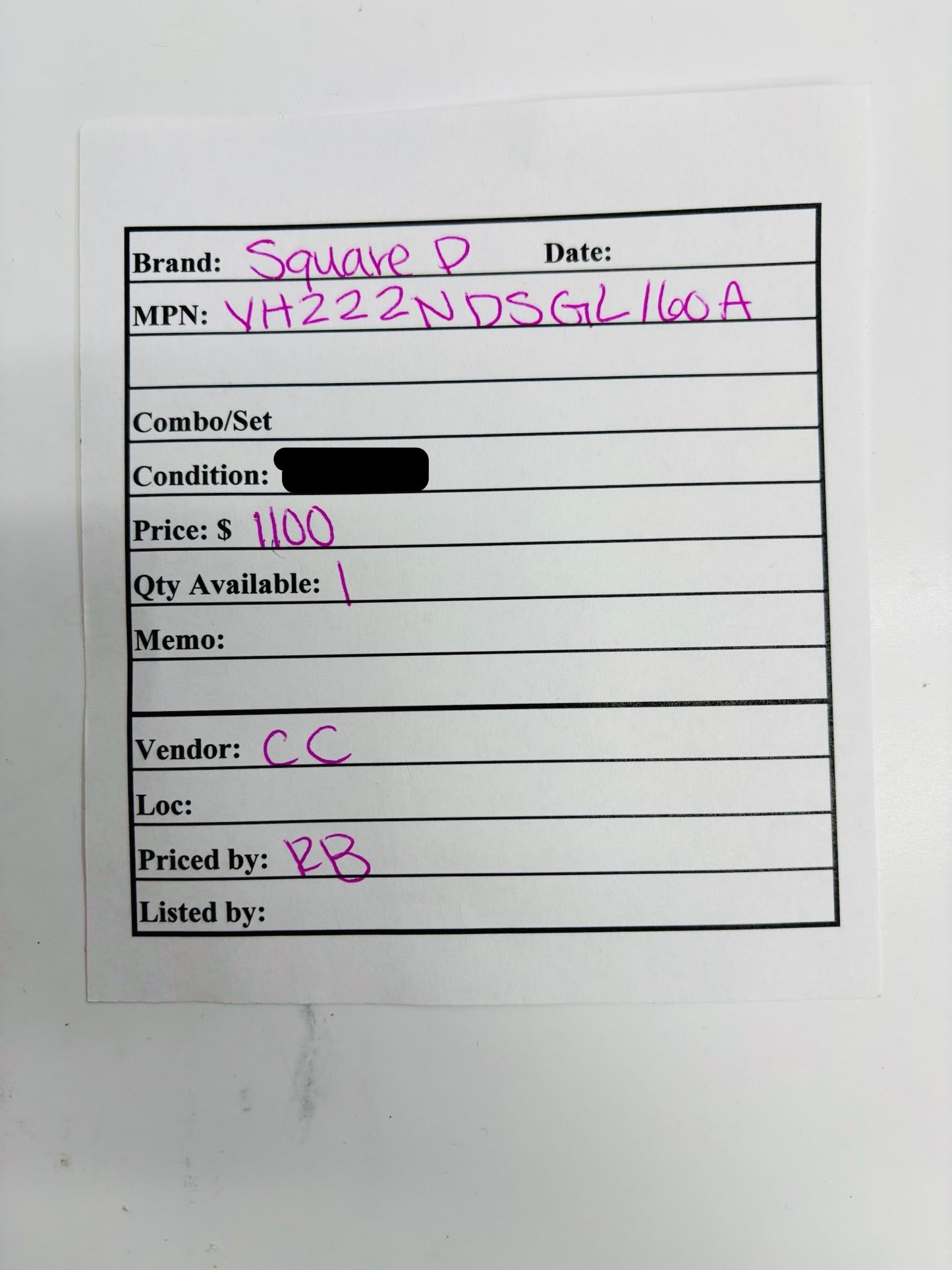 Square D VH222NDSGL 60 A Stainless Steel Heavy-Duty Fusible Safety Switch