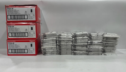 New 160PC Legrand TP26-W 1-Gang Nylon Wall Plate, 1 Decorator Opening