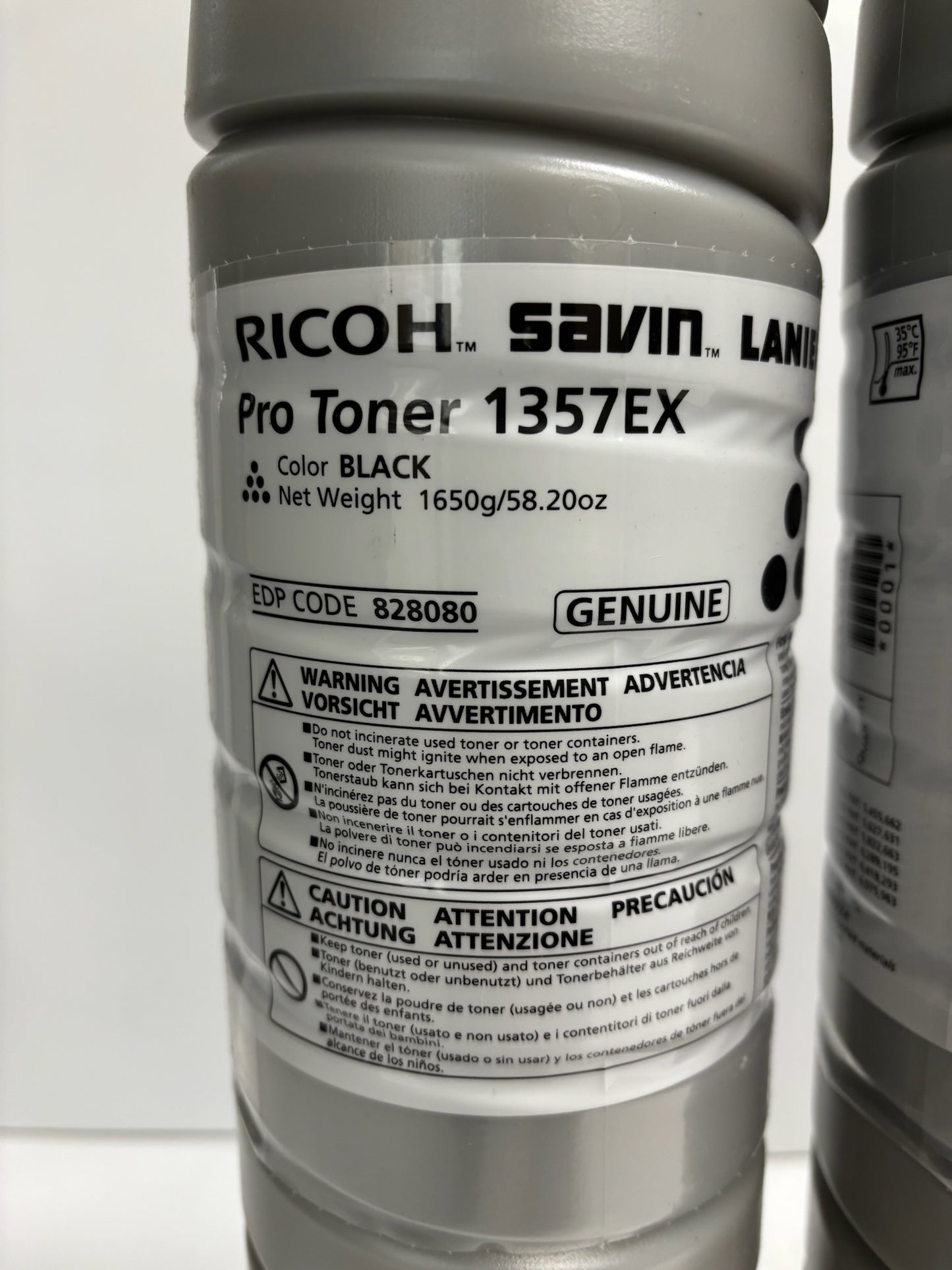 4 New Genuine Ricoh Pro1107EX, Pro1357EX, Pro907EX Black Toner 828080
