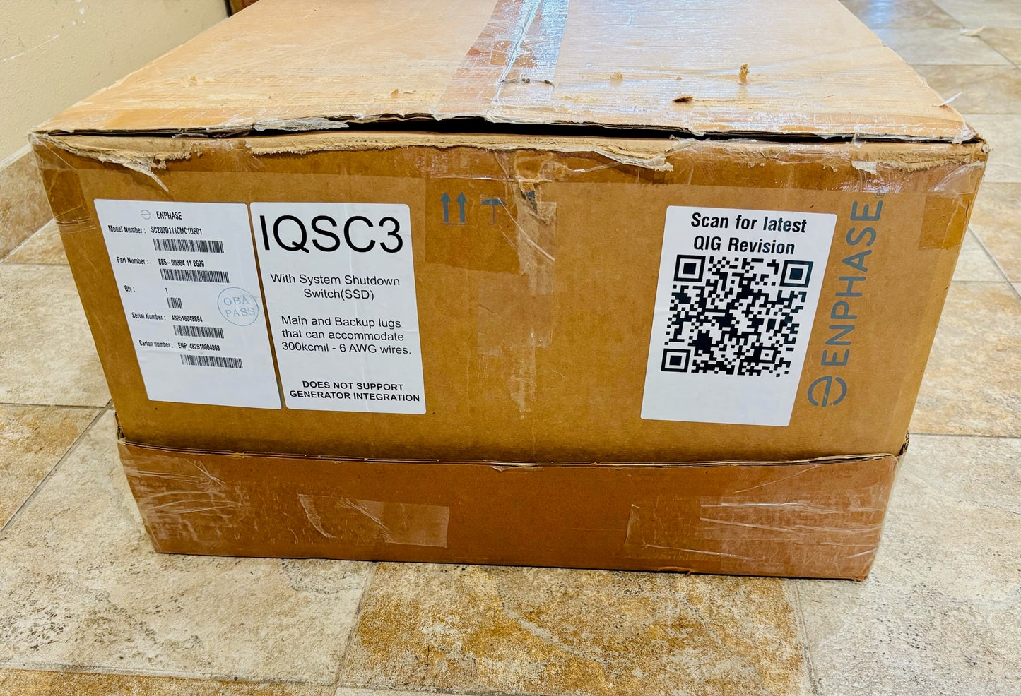 Enphase IQSC3 System Controller with System Shutdown Switch SC200D111CMC1US01